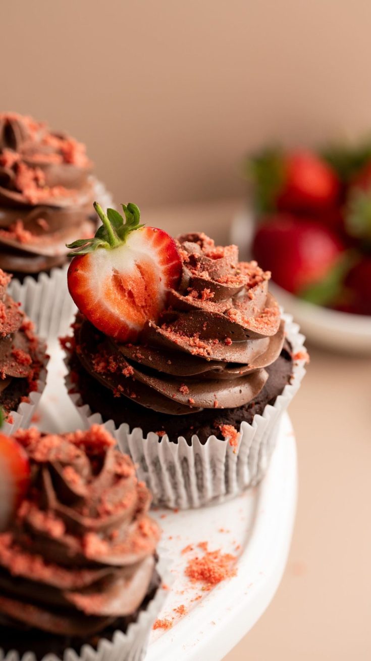 Chocolate Strawberry Cupcakes