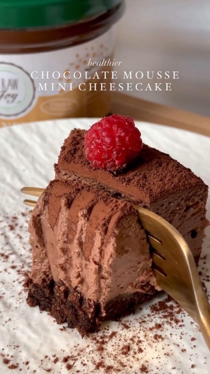 Creamy Chocolate Mousse Mini Cheesecake