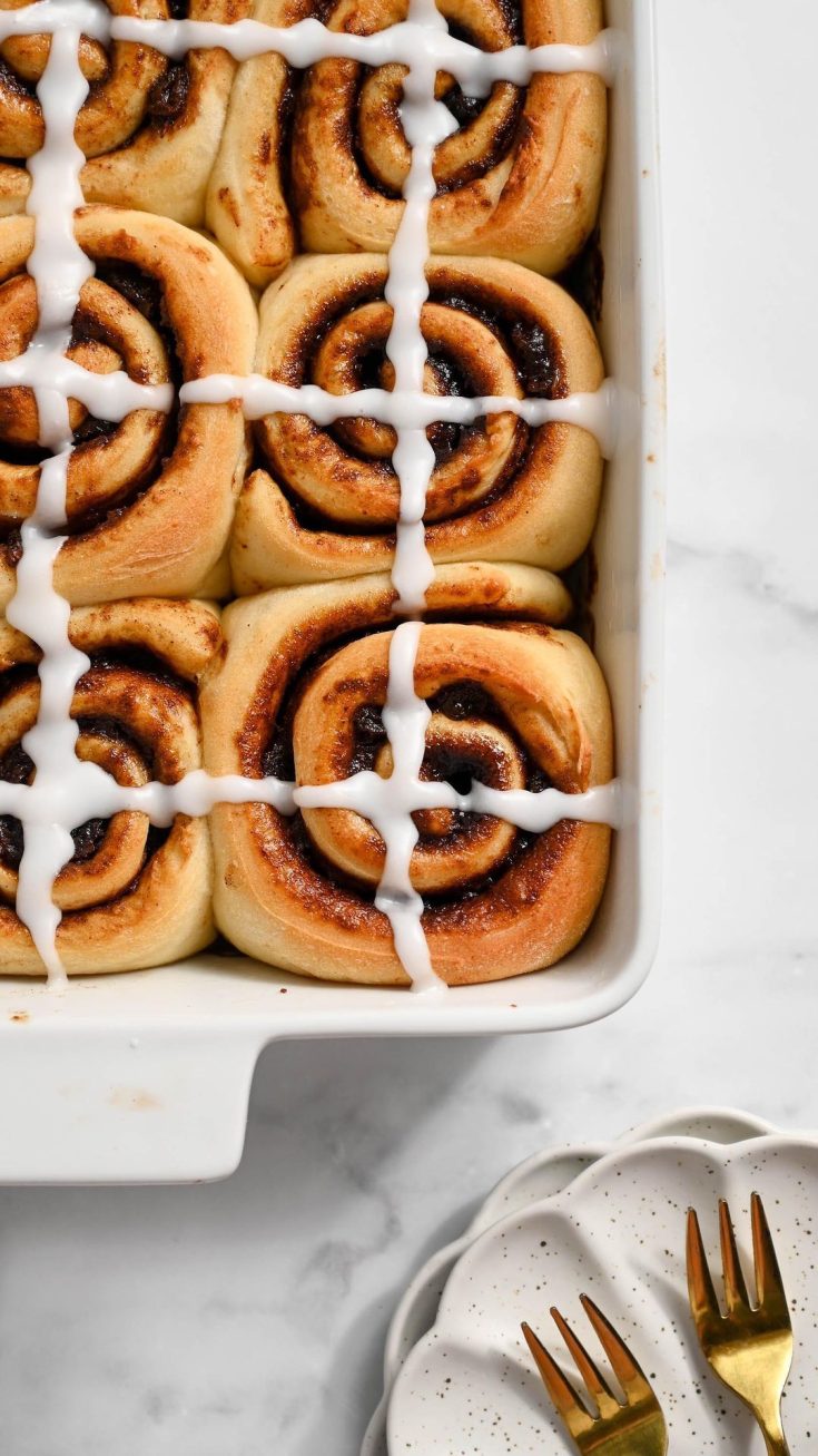 Hot Cross Bun Cinnamon Rolls