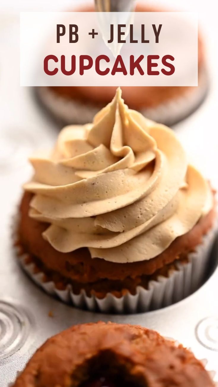 Peanut Butter Jelly Cupcakes