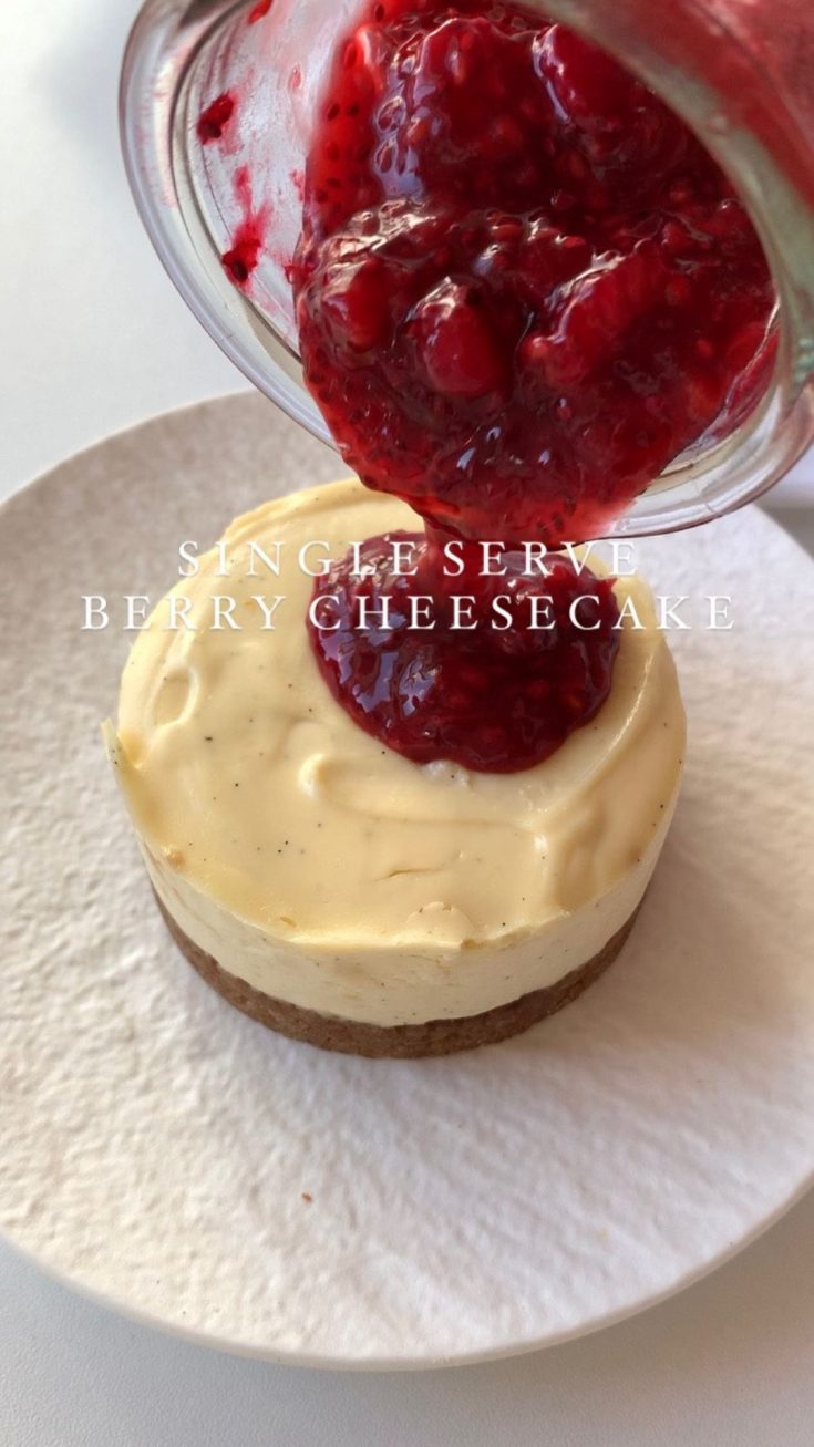 Single Server Berry Cheesecake