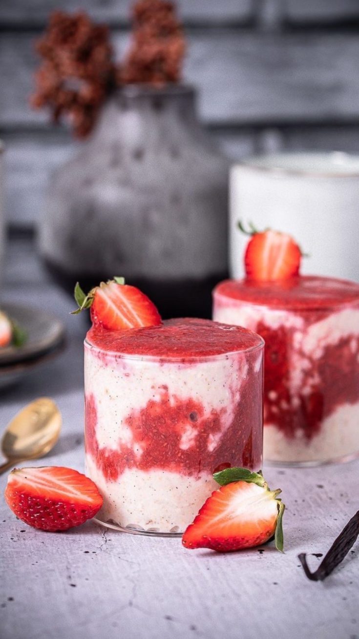 Strawberry Rice Pudding