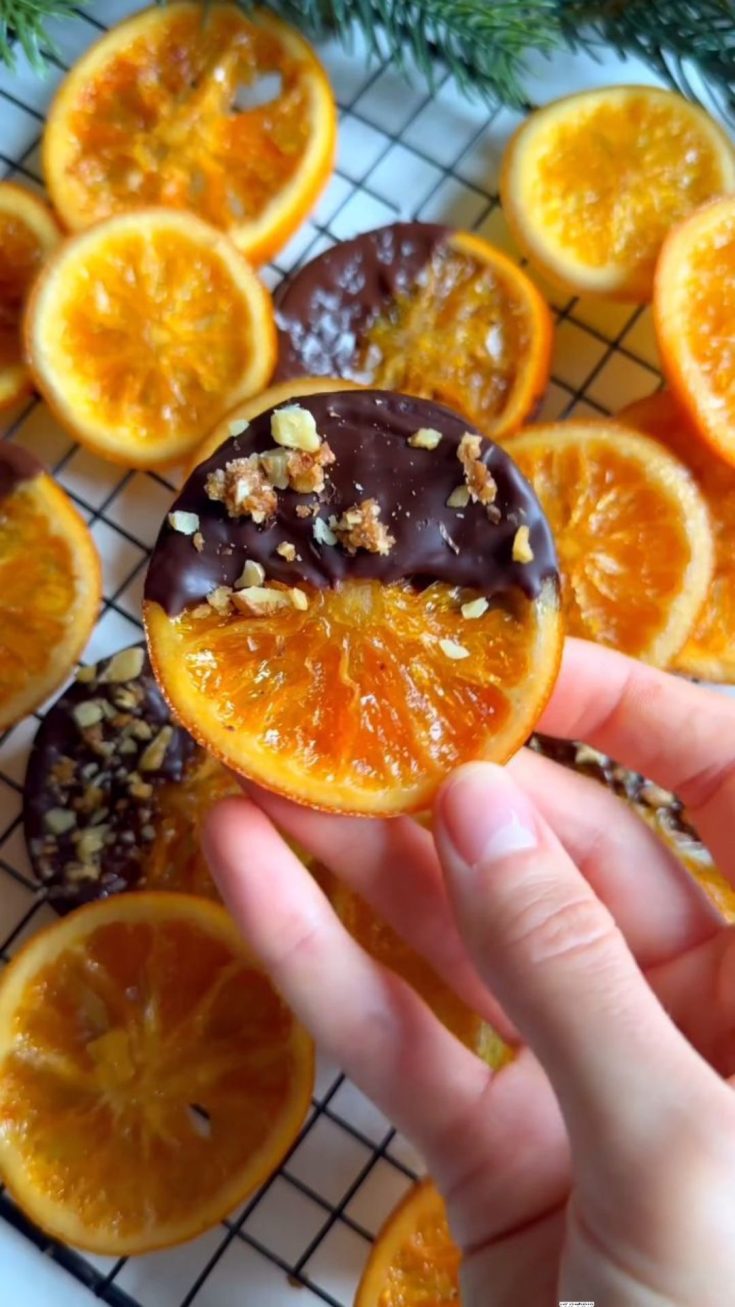 Chocolate-Dipped Candied Oranges