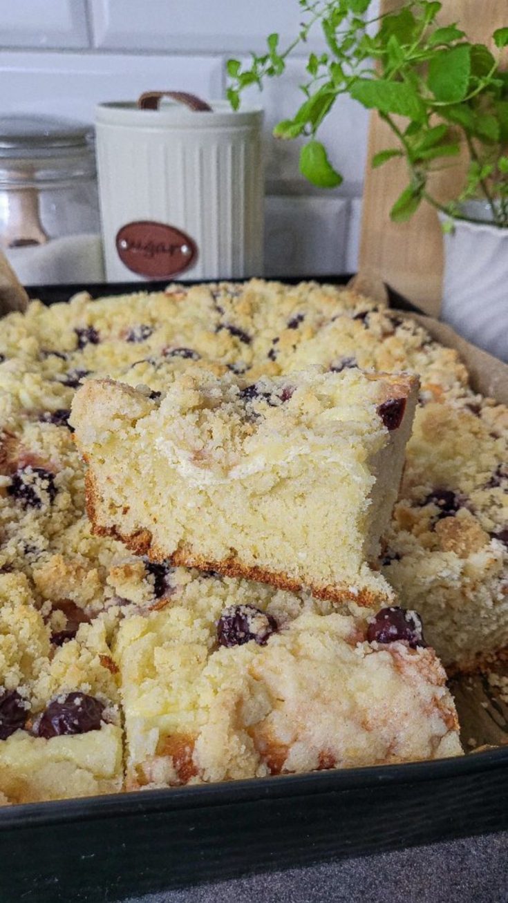 Yeast Cake with Cheese and Crumble