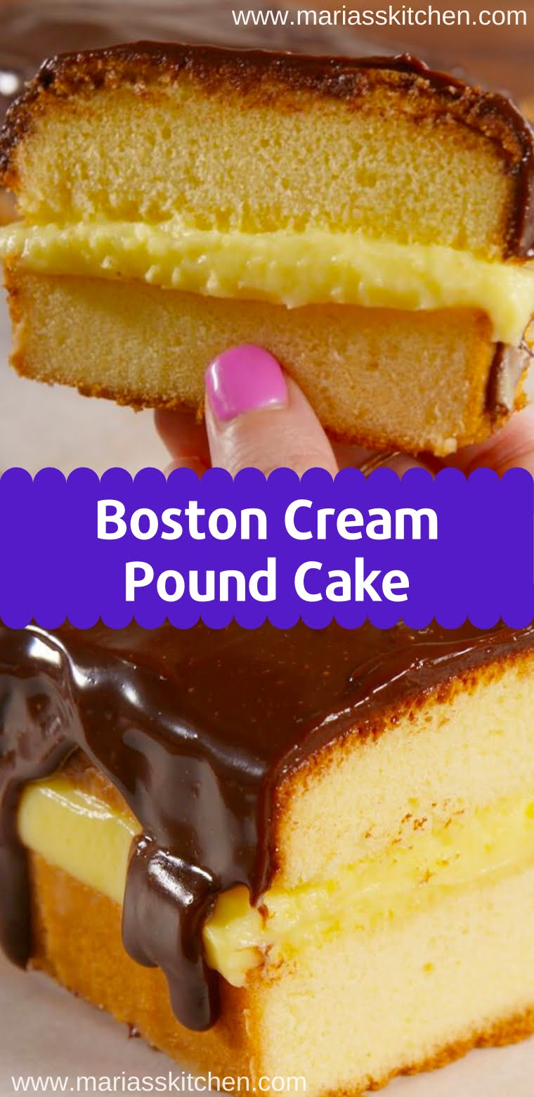 Easy Boston Cream Pound Cake Recipe Maria S Kitchen