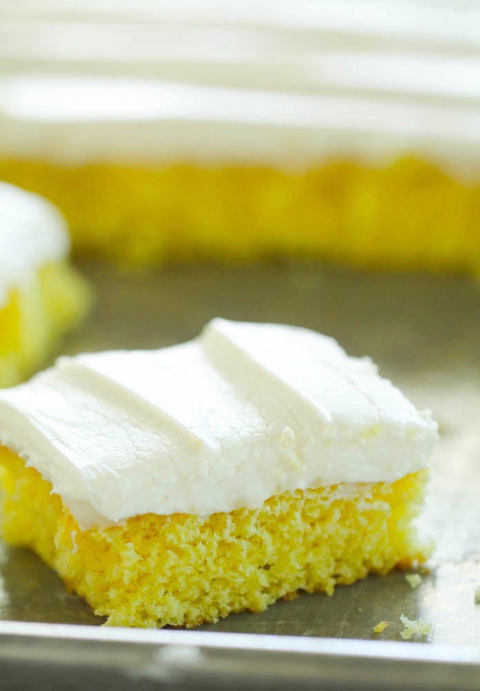 Easy Lemon Sheet Cake Recipe Maria's Kitchen