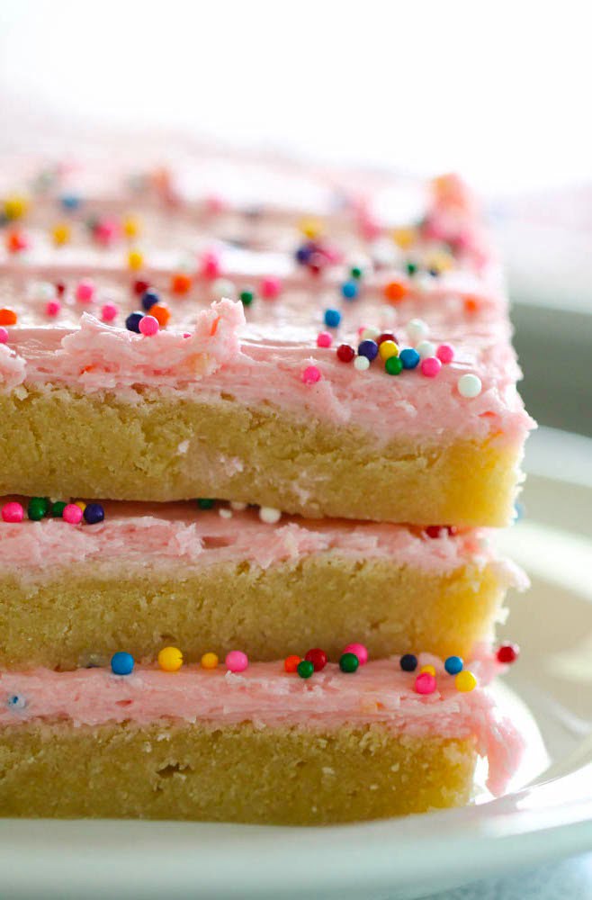 Easy Chewy Frosted Sugar Cookie Bars Recipe Maria S Kitchen