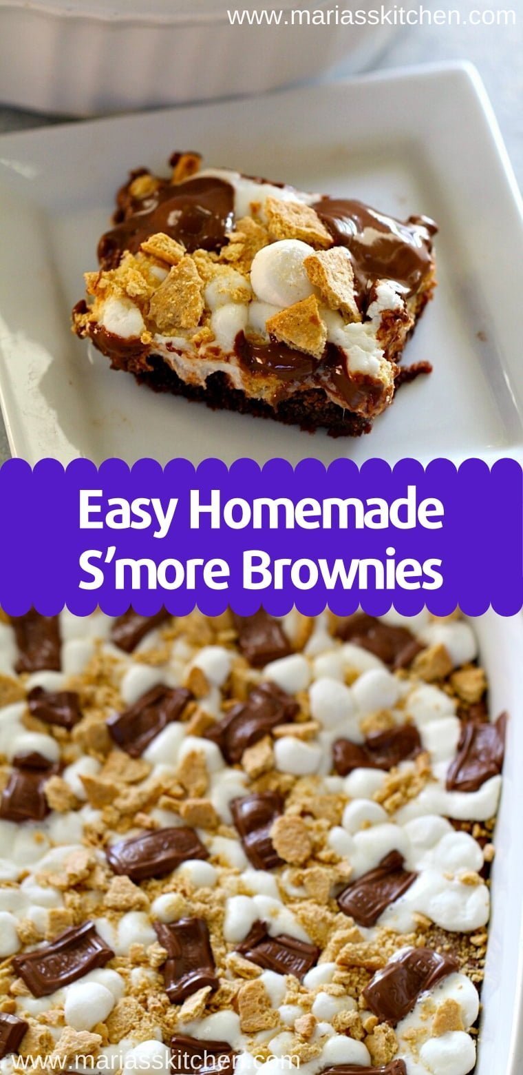 Easy Homemade S’more Brownies Recipe - Maria's Kitchen