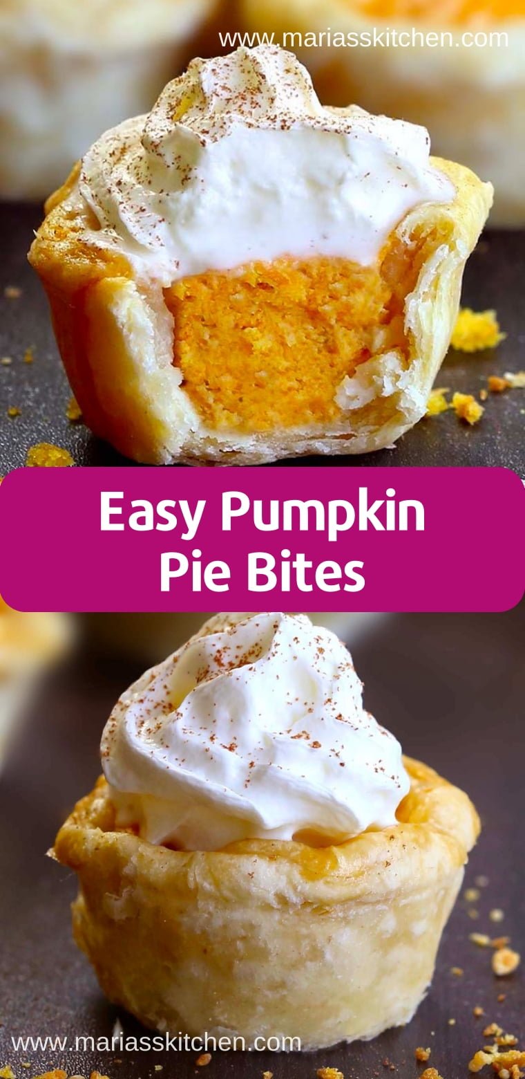 Easy Pumpkin Pie Bites Recipe - Maria's Kitchen