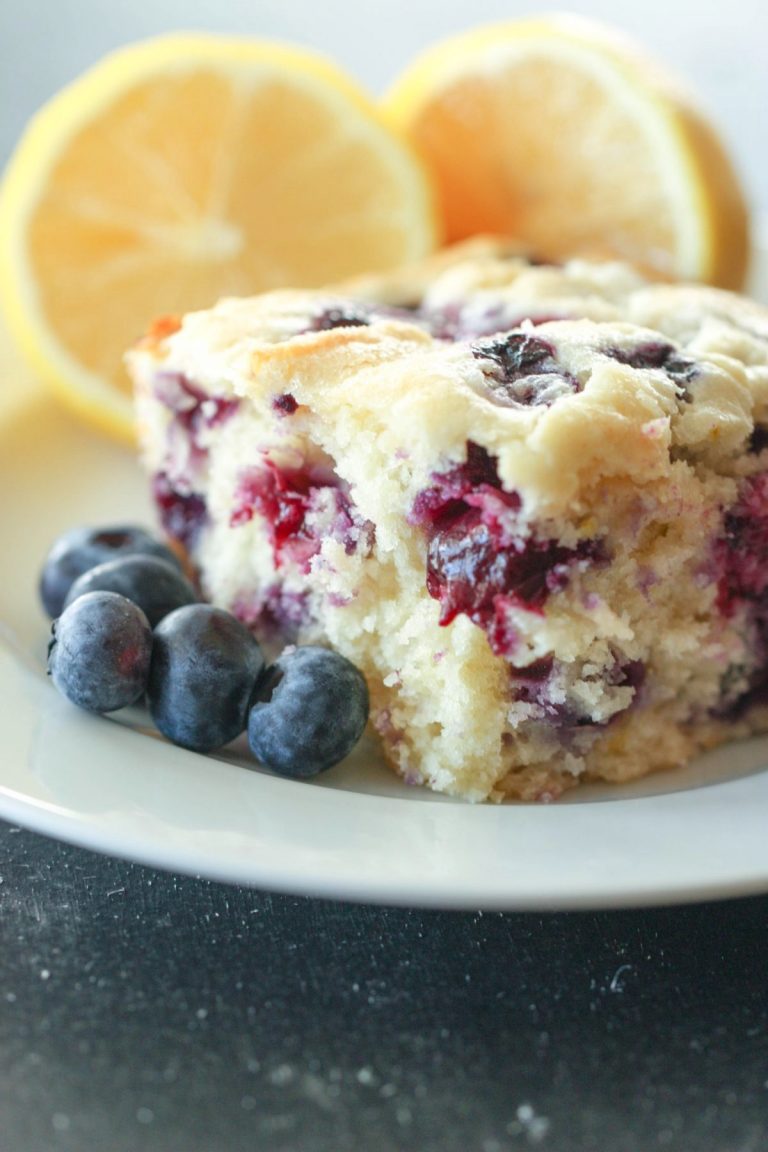 Easy Lemon Blueberry Breakfast Cake Recipe - Maria's Kitchen