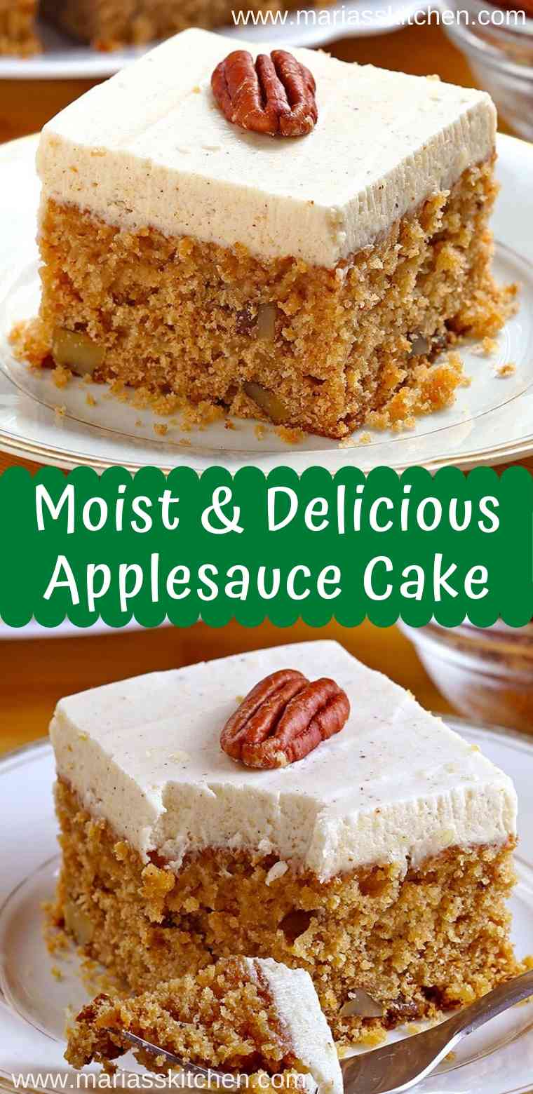 Easy Moist Applesauce Cake Maria's Kitchen