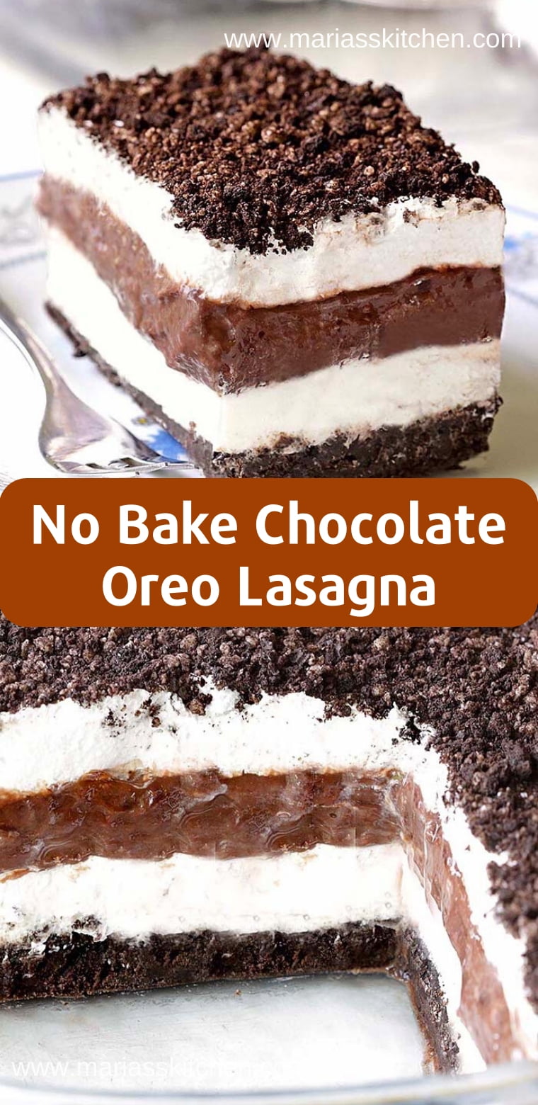 Easy No Bake Chocolate Oreo Lasagna Recipe - Maria's Kitchen