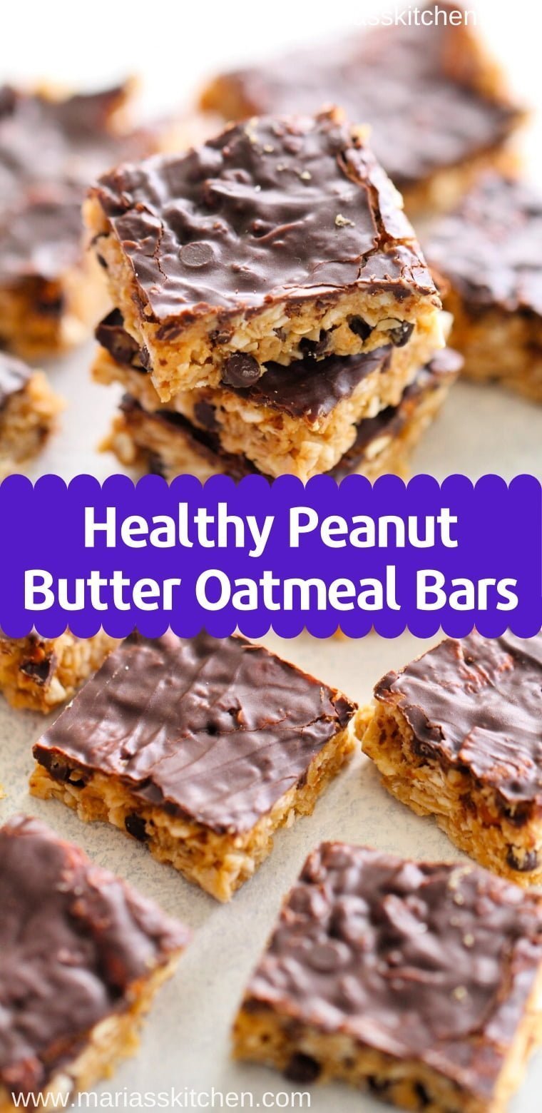 Healthier Chewy Peanut Butter Oatmeal Bars Recipe Marias Kitchen 0626