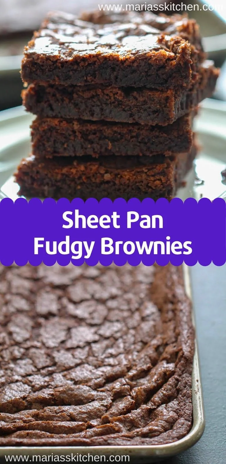 Sheet Pan Brownies {Fudgy Brownies}