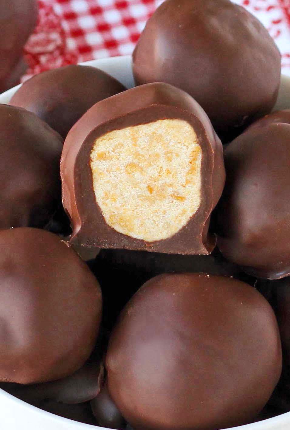 Easy Holiday Chocolate Peanut Butter Balls Recipe - Maria's Kitchen