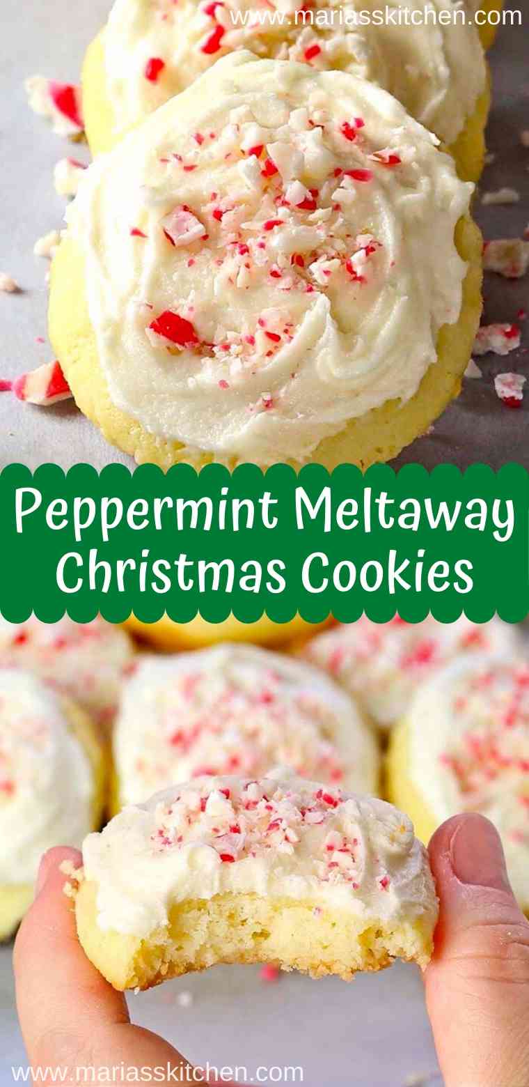 Easy Peppermint Meltaway Christmas Cookies Recipe - Maria's Kitchen