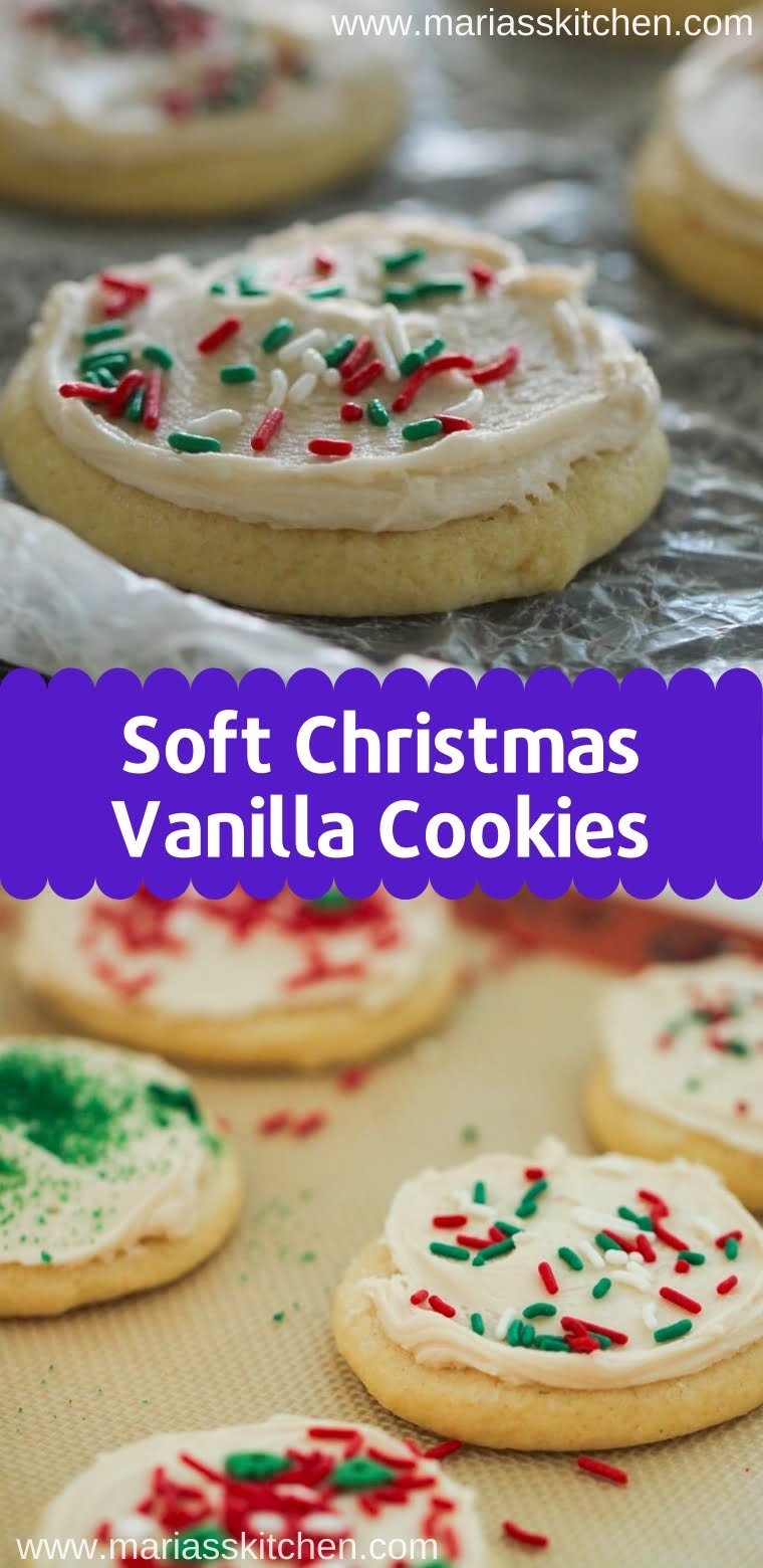 Soft and Chewy Christmas Vanilla Cookies Recipe - Maria's Kitchen