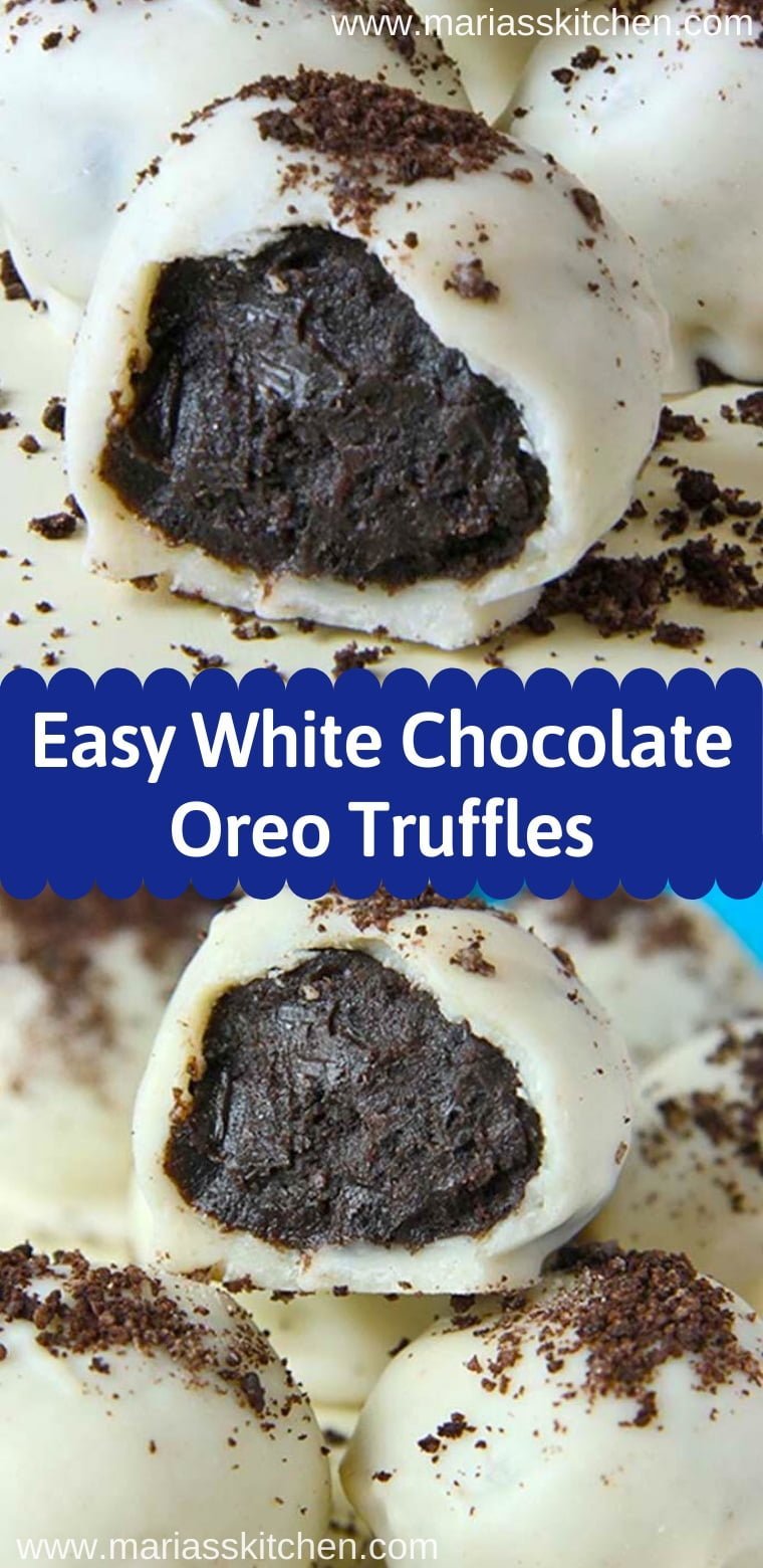 Easy White Chocolate Oreo Truffles - Maria's Kitchen