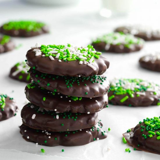 mint choco and cocoa cookie