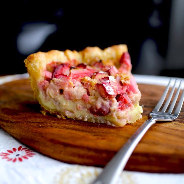 Easy Strawberry Rhubarb Custard Pie Maria's Kitchen