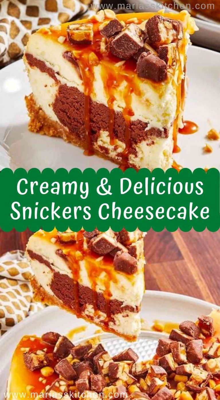 Creamy And Delicious Snickers Cheesecake Marias Kitchen 