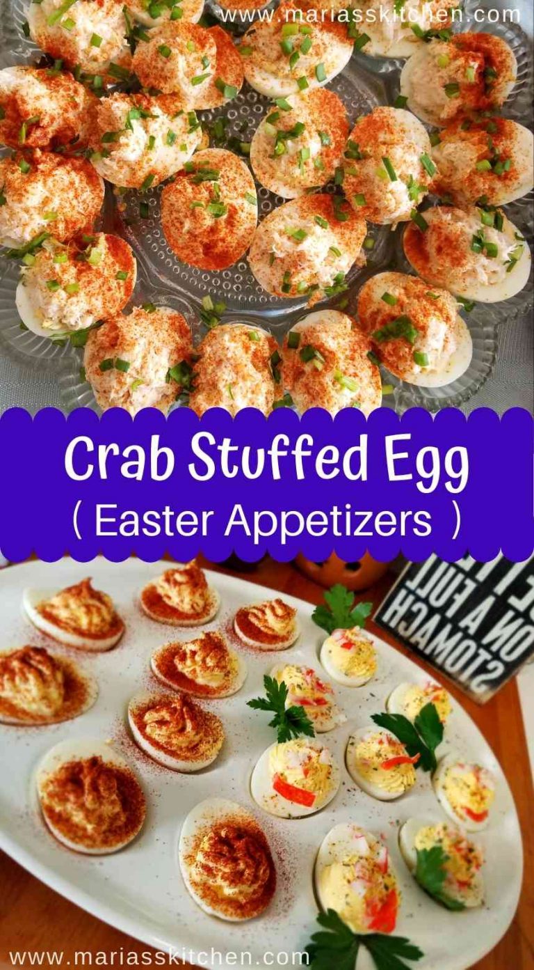 Crab Stuffed Egg - Easter Appetizers - Maria's Kitchen