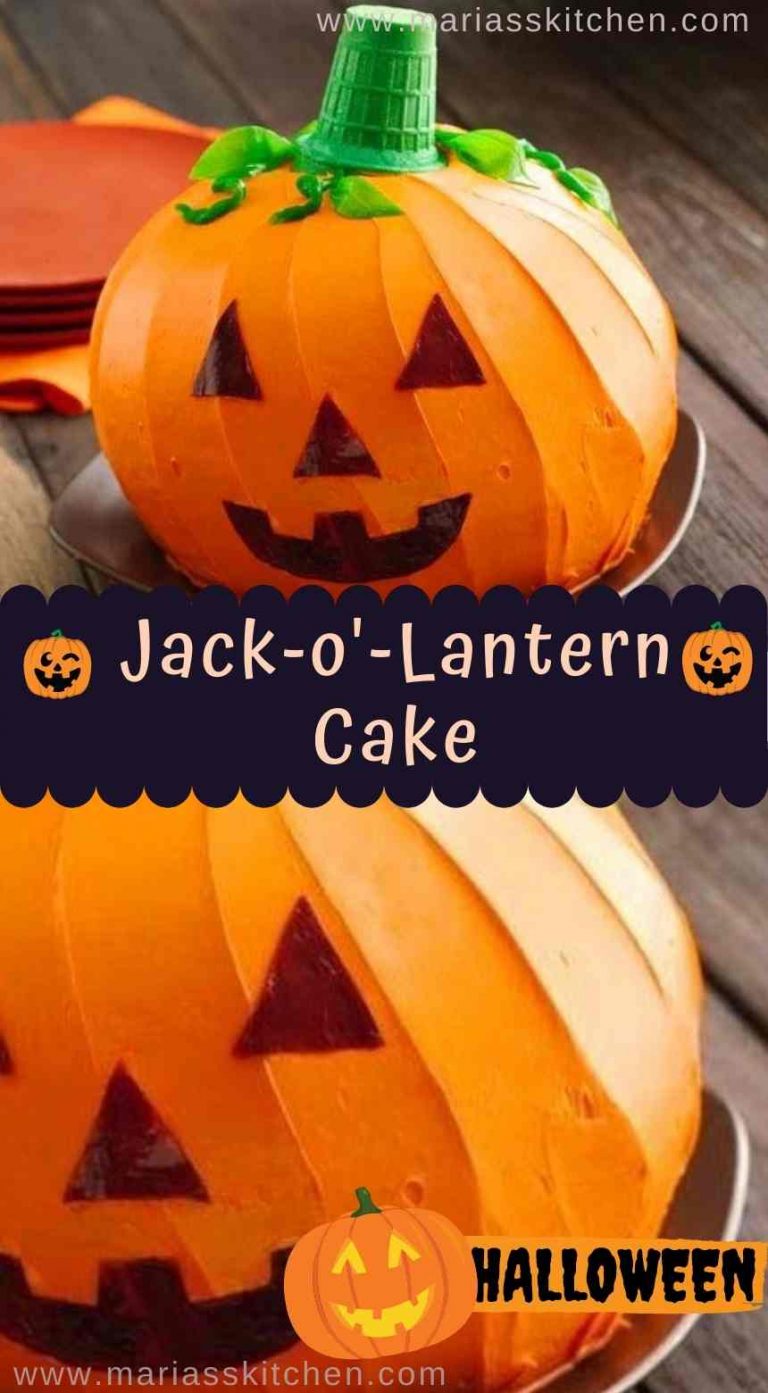 Jack-o'-Lantern Cake - Halloween Desserts - Maria's Kitchen