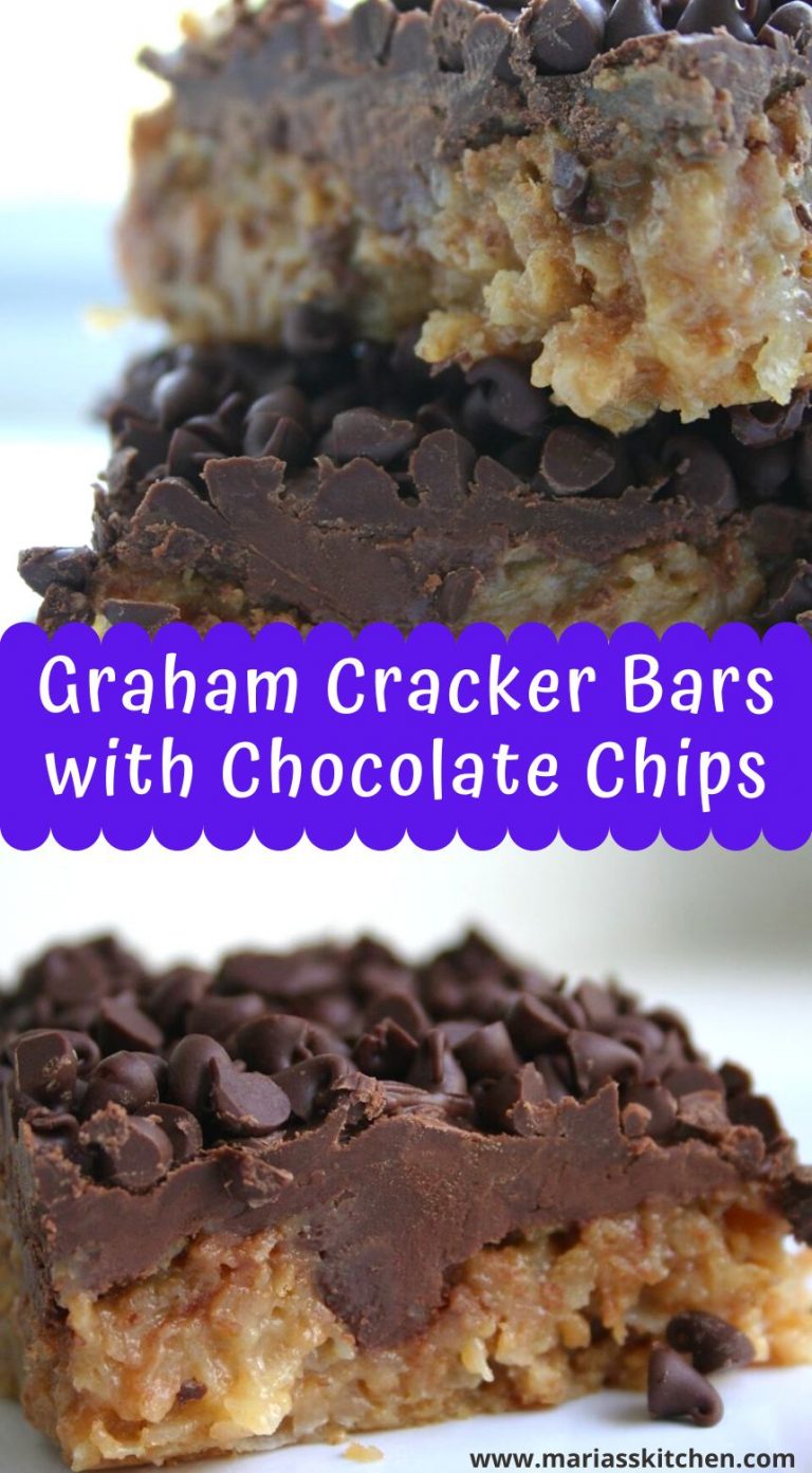 Graham Cracker Bars with Chocolate Chips - Maria's Kitchen