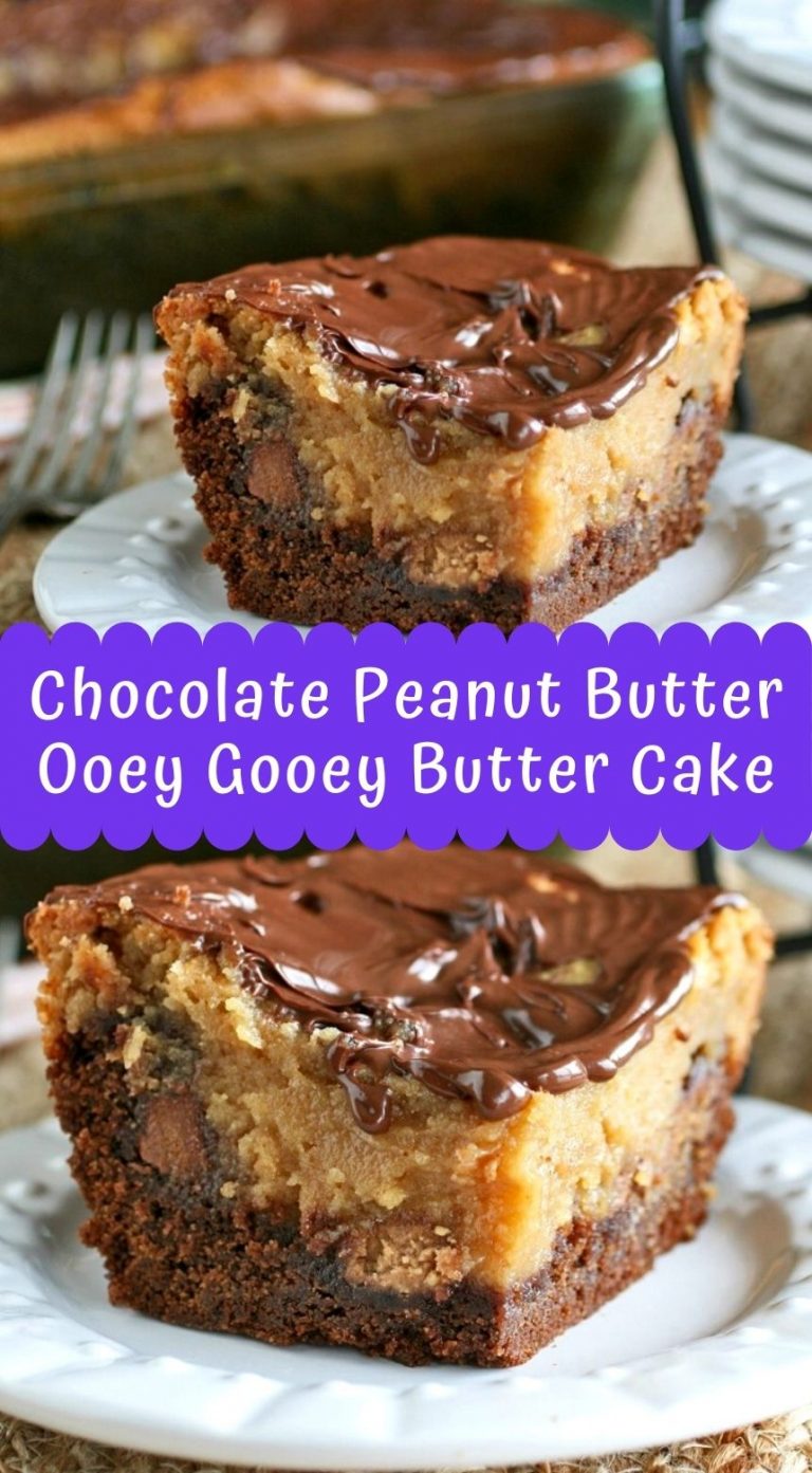 Delicious Chocolate Peanut Butter Ooey Gooey Butter Cake - Maria's Kitchen