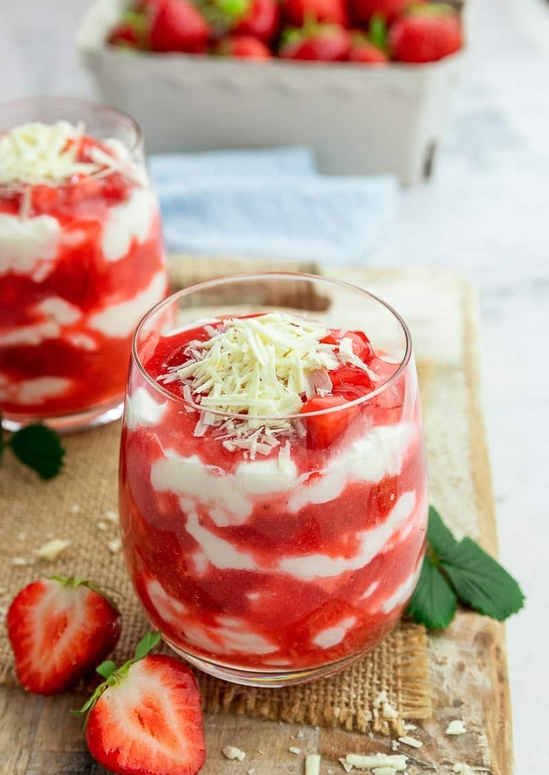 Spring Strawberry Dessert in a Glass