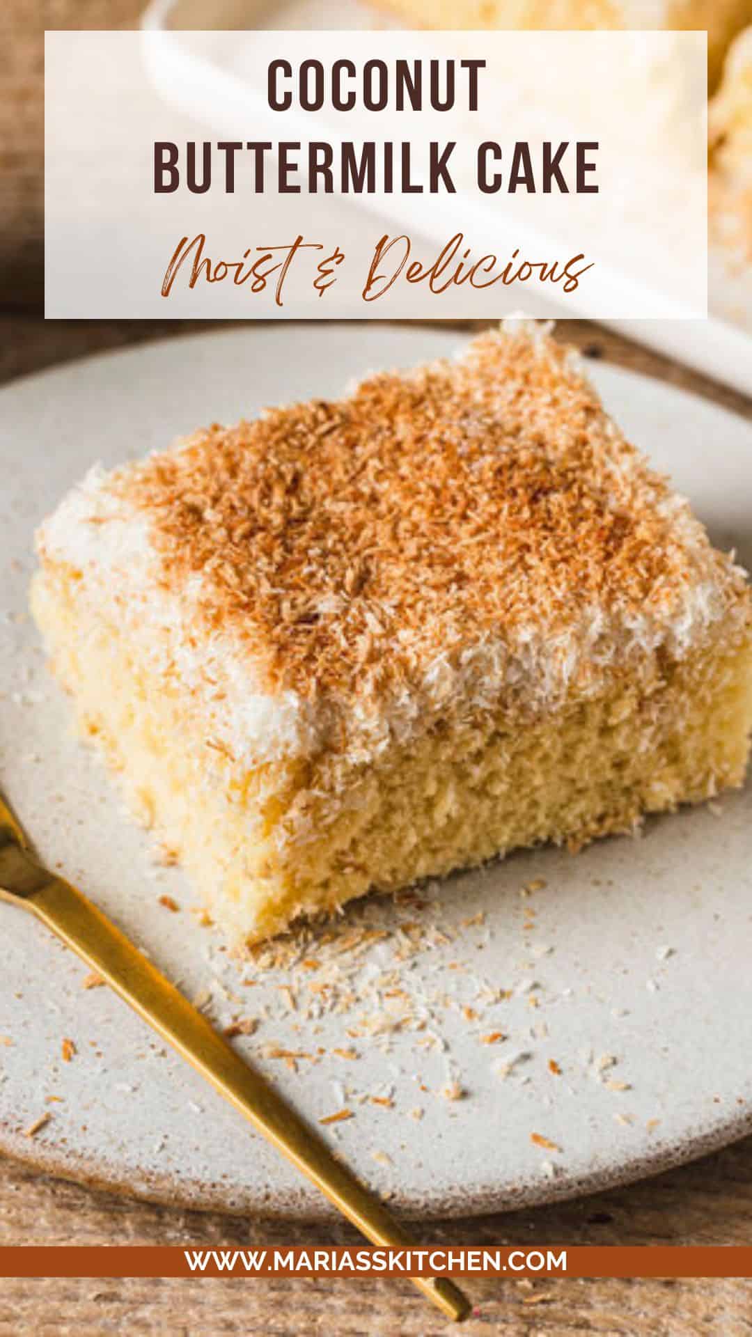 Delicious Coconut Buttermilk Cake