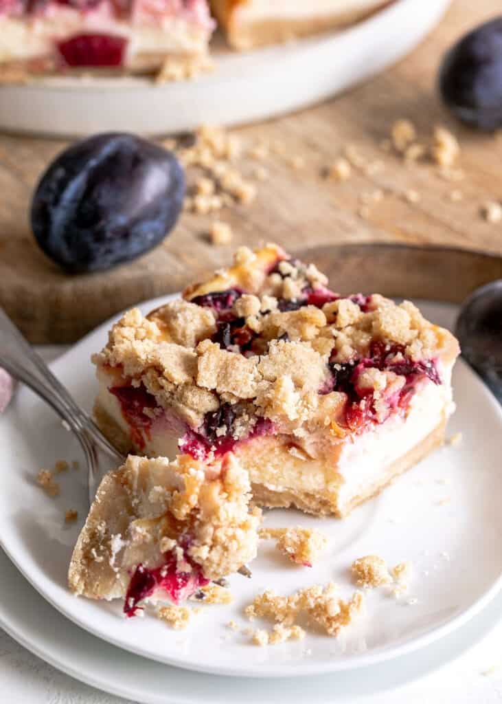 Plum Streusel Cheesecake