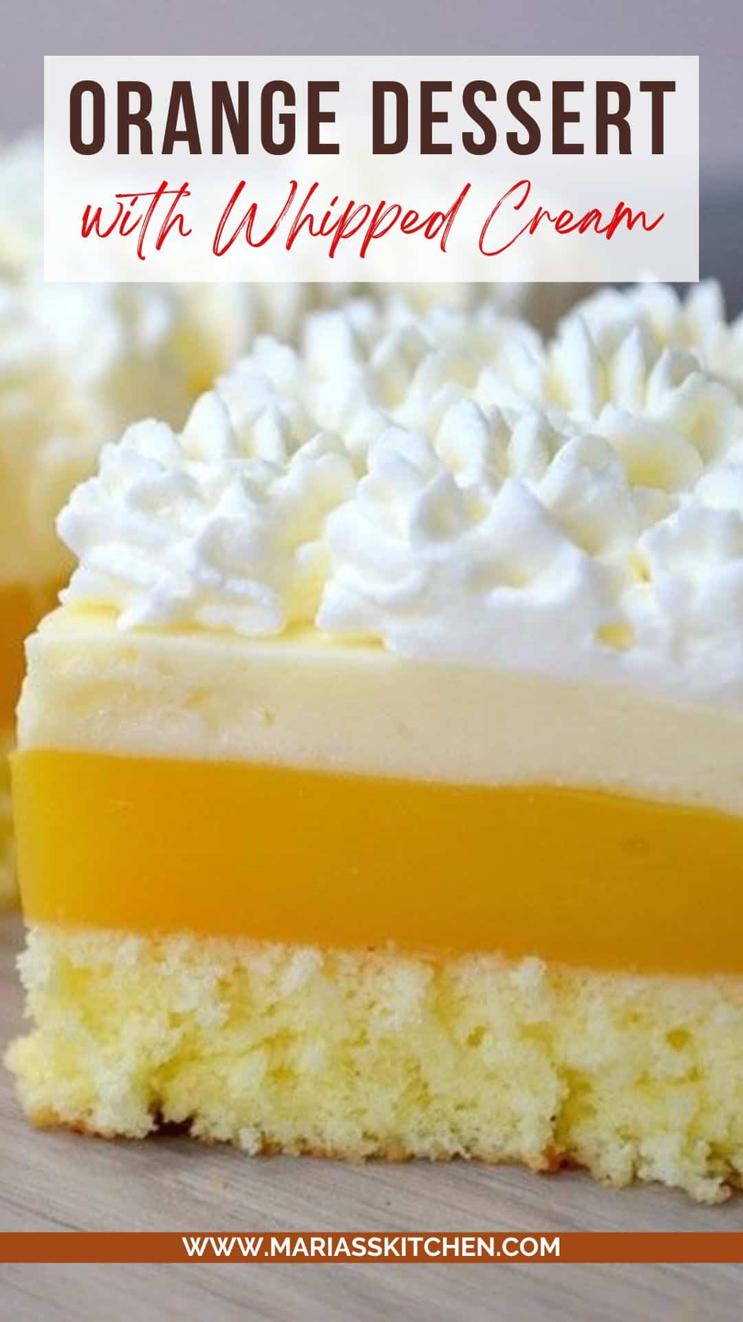 Creamy Orange Dessert with Whipped Cream