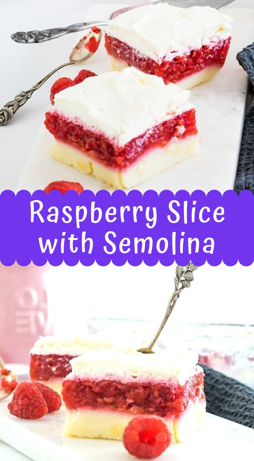 Raspberry Slice with Semolina