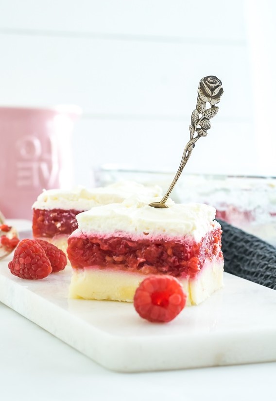 Raspberry Slice with Semolina