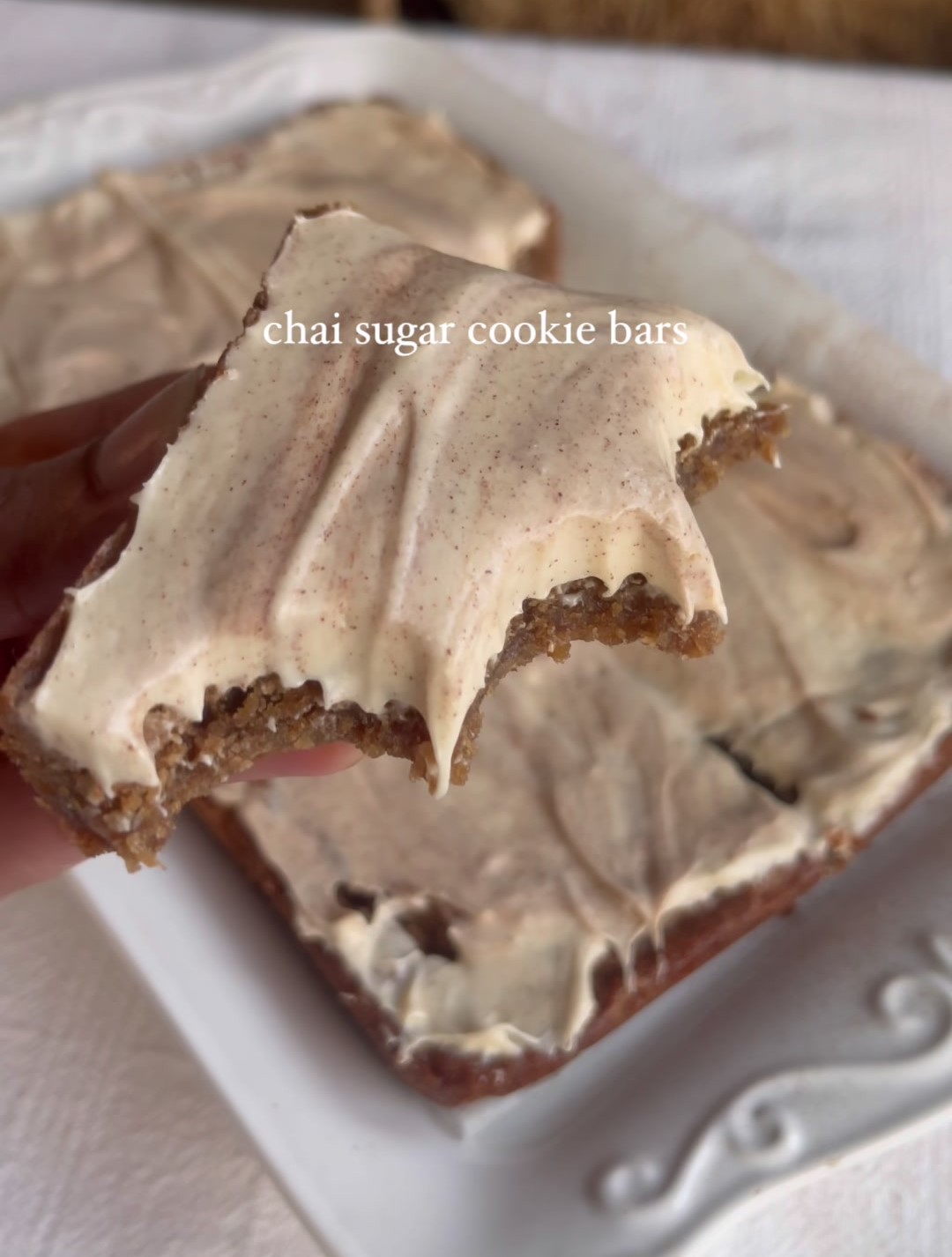 Delicious chai cookie bars