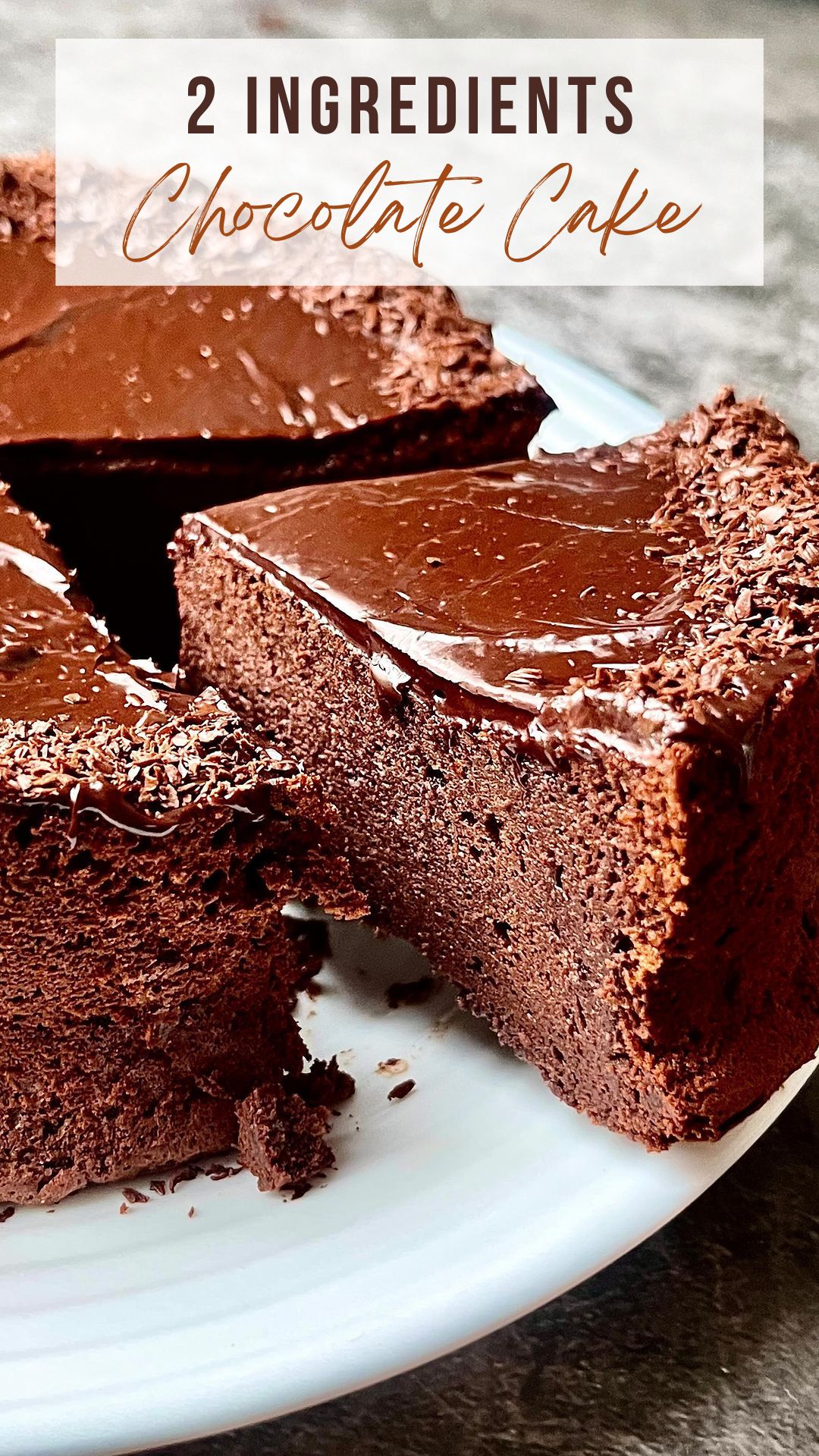 Easy 2 Ingredients Chocolate Cake