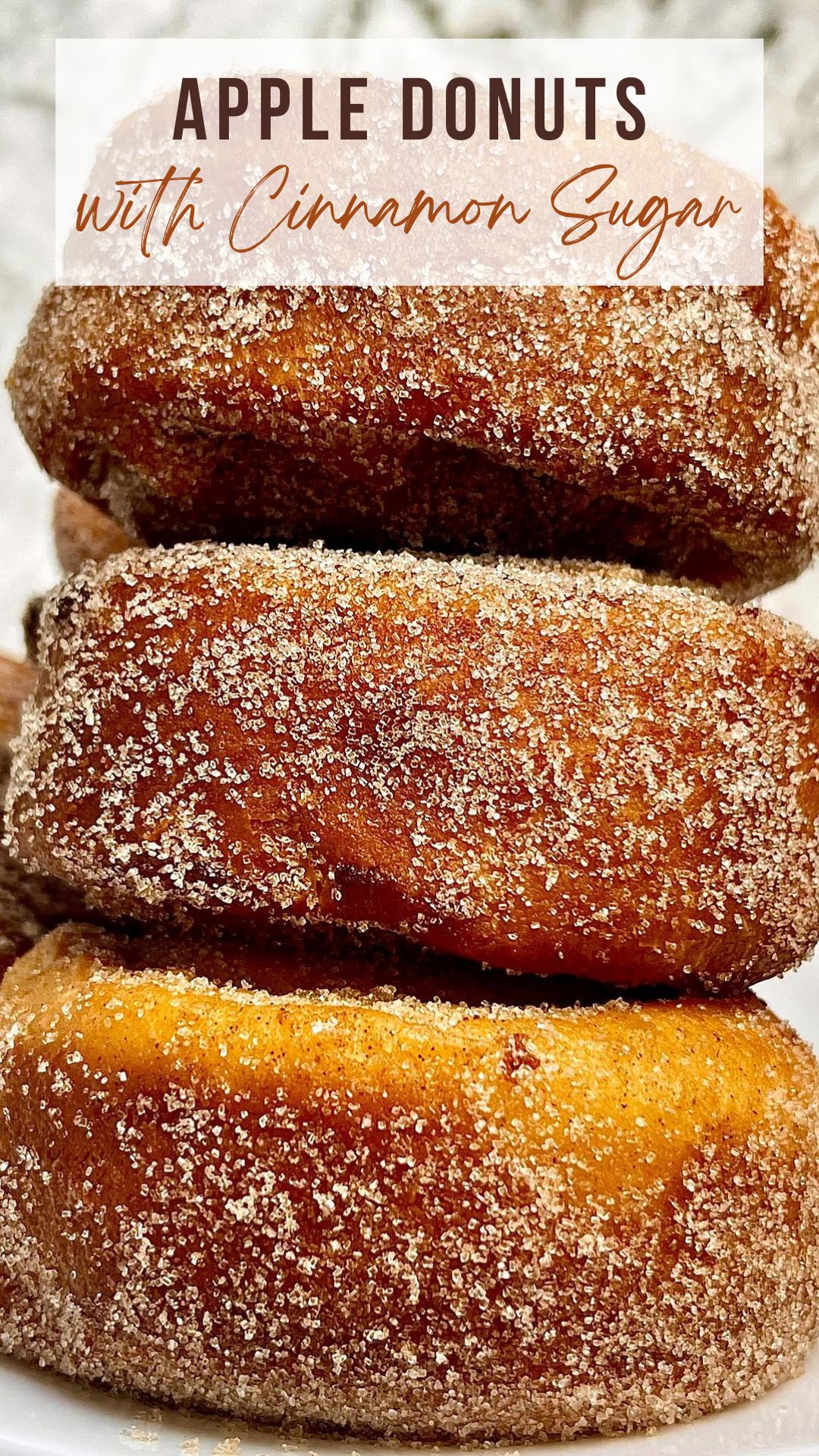 German Apple Donuts with Cinnamon Sugar