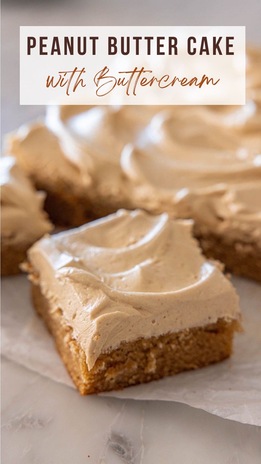 Peanut Butter Cake with Peanut Butter Frosting