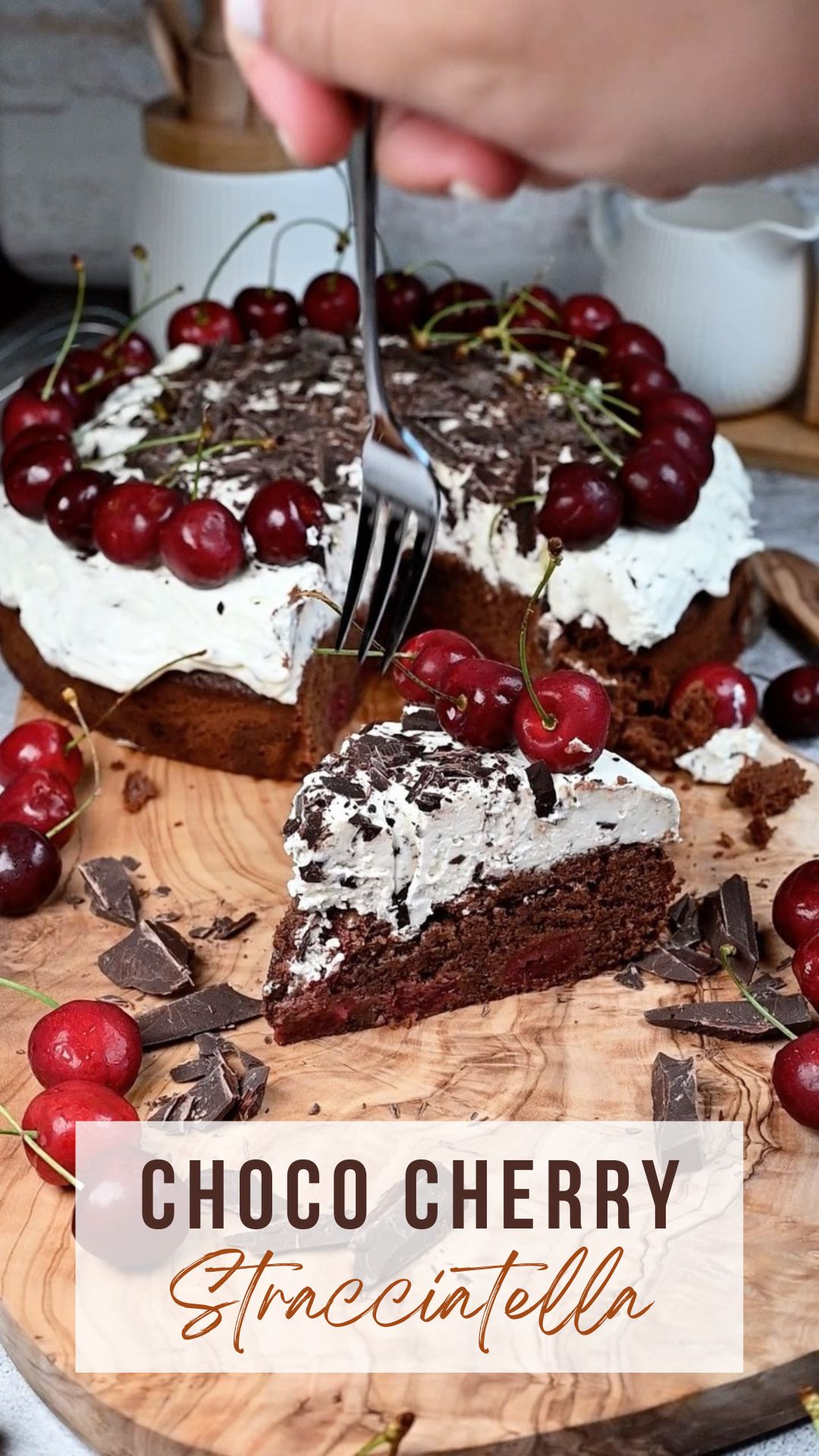 Chocolate-Cherry Stracciatella Cake