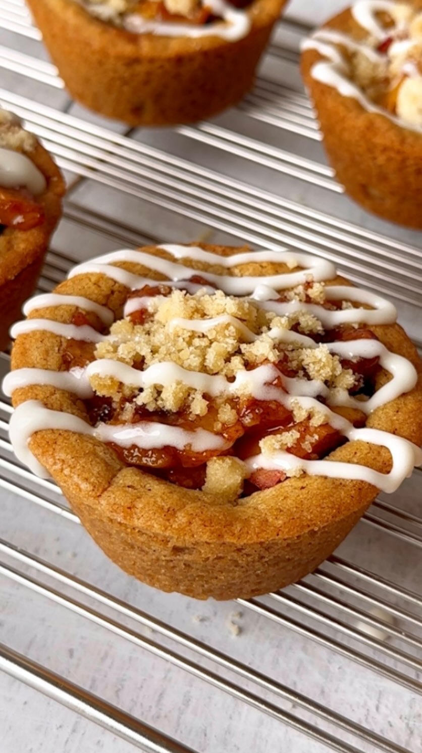 Peach Cobbler Cookie Cup