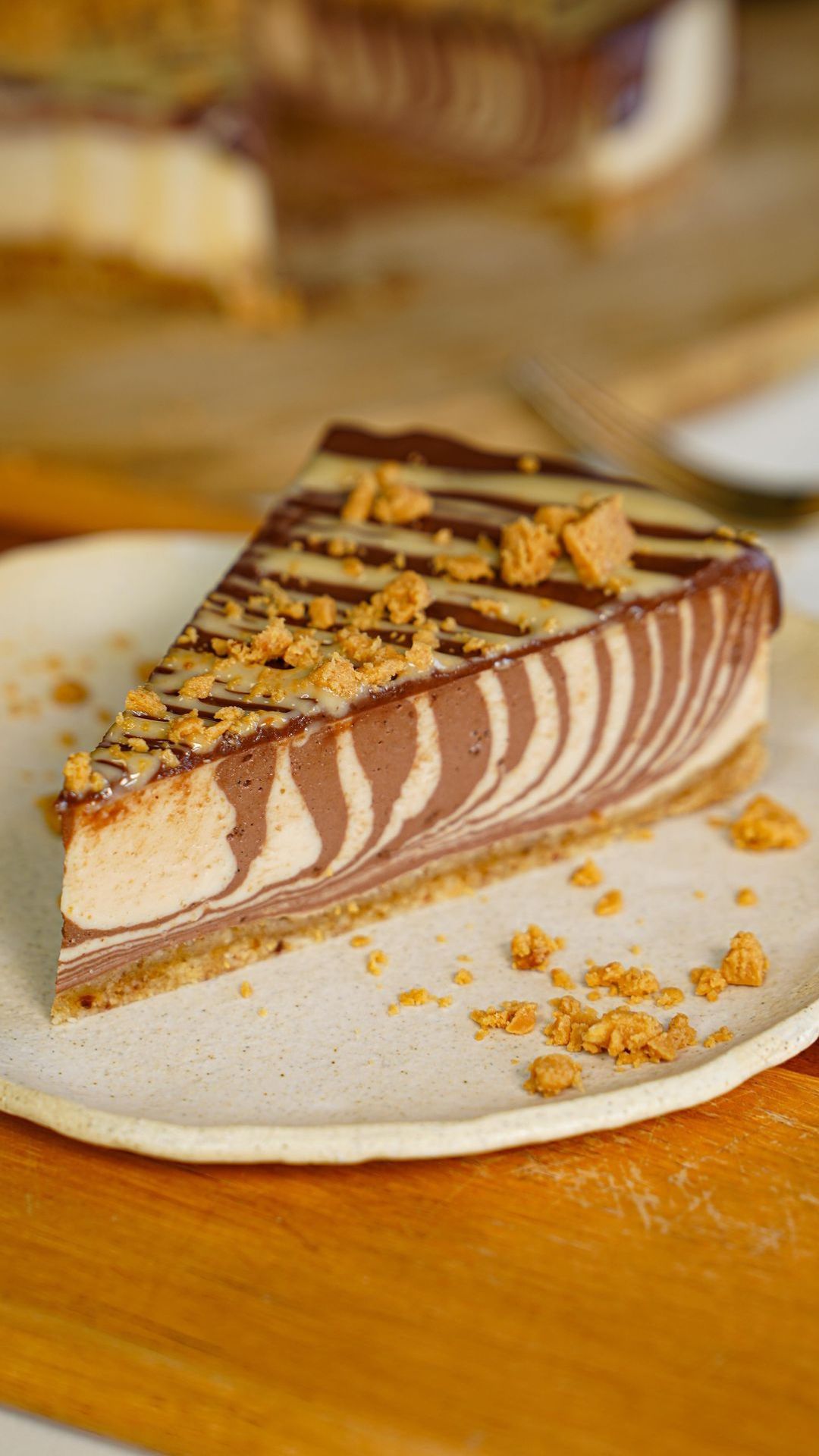 Zebra Turron Chocolate Cheesecake