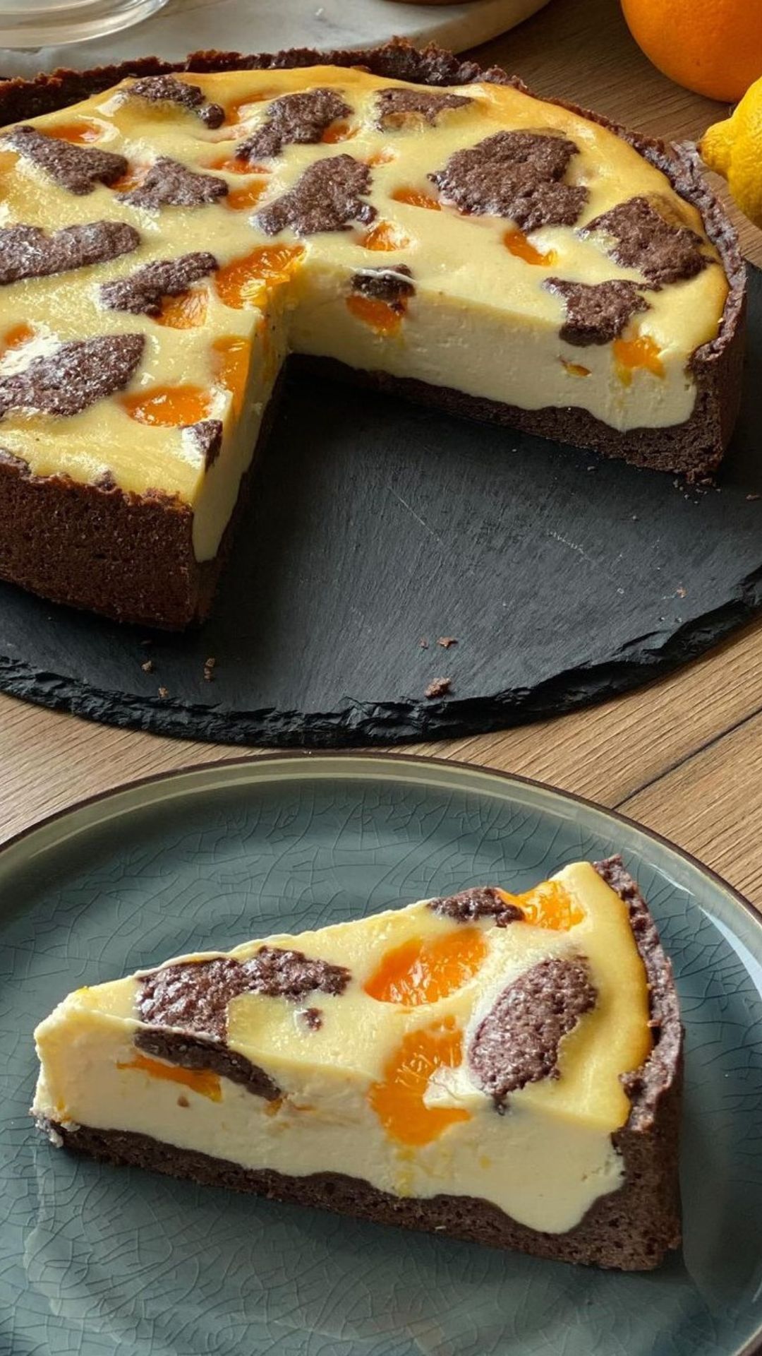 Chocolate Mandarin Dream Cheesecake - Maria's Kitchen